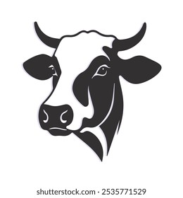 Símbolo Estilizado de Cabeça de Vaca, Retrato de Vaca.