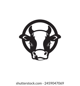 Cow head symbol logo icon,design vector illustration template