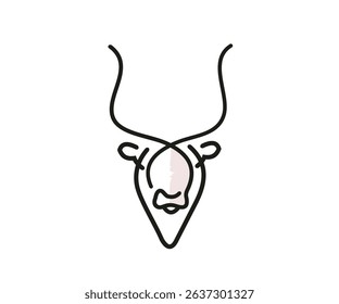 cow head symbol logo template