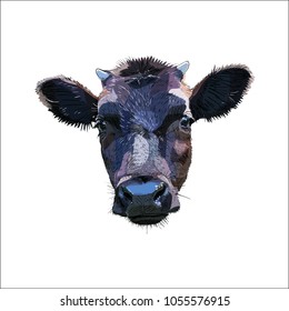 Cow head vector