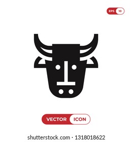 Cow head vector icon