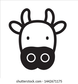 Cow head vector icon modern and simple flat symbol for web site