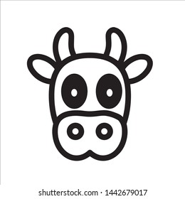 Cow head vector icon modern and simple flat symbol for web site