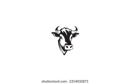 Cow head vector logo design