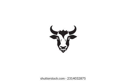 Cow head vector logo design