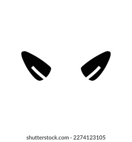 cow horn animal glyph icon vector. cow horn animal sign. isolated symbol illustration