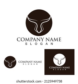 Cow Horn  Logo Template vector icon