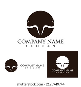 Icono del vector de plantilla de logotipo de la bocina de vaca