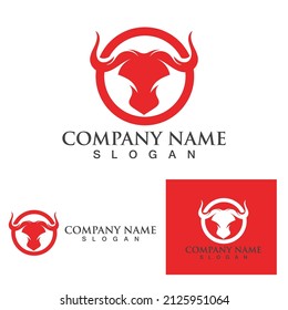 Cow Horn  Logo Template vector icon
