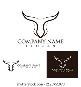 Cow Horn  Logo Template vector icon