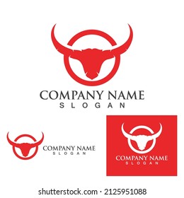Cow Horn  Logo Template vector icon