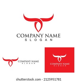 Cow Horn  Logo Template vector icon