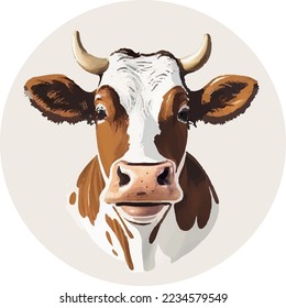 A cow with horns logo