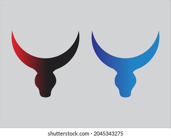 Cow Horns Logo Design with EPS