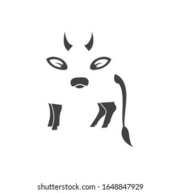 cow horn,tail,foot,ear element  vector illustration templat design