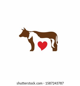 cow and horse lover logo