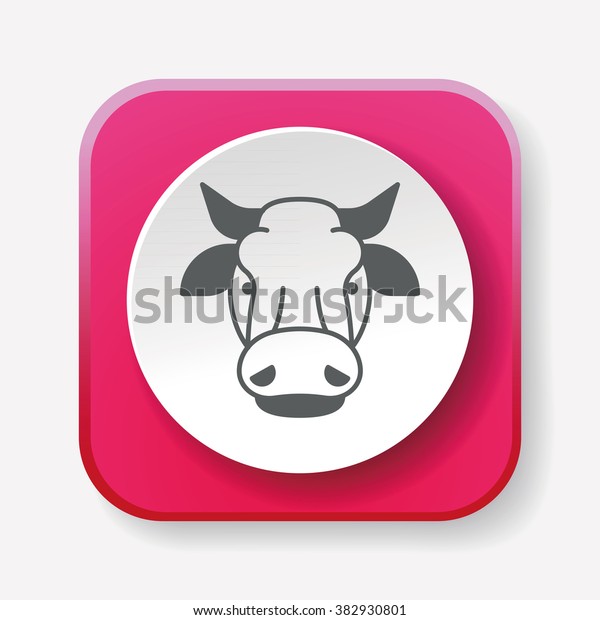 Cow Icon Stock Vector (Royalty Free) 382930801