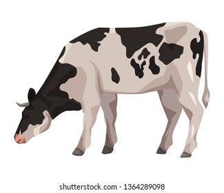 Spotted Cow Vector Illustration Cute Farm Stock Vector (Royalty Free ...