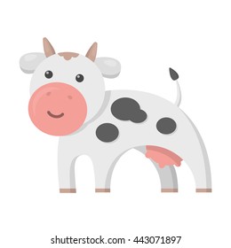 Cow icon cartoon. 