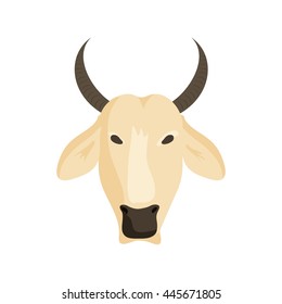 Cow icon in cartoon style isolated on white background. Animals symbol