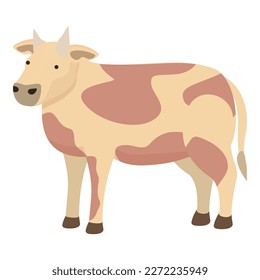 Cow icon cartoon vector. Farm cattle. Dairy animal