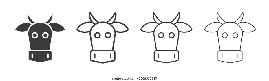Cow icon collection for website design, app, UI design.