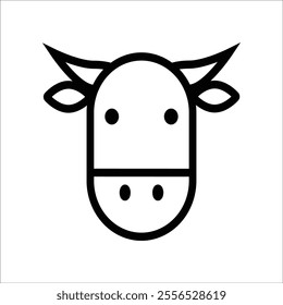 Cow icon, cows or oxen are livestock members of the Bovidae family and the Bovinae subfamily