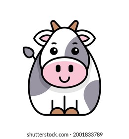 Cow icon. Icon design. Template elements