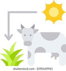 Cow Icon Element For Design