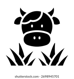 Elemento De Ícone De Vaca Para Design E Vetor
