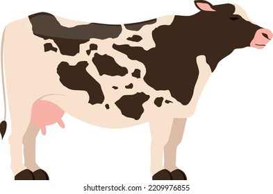 Cow Icon. Farm Animal. Cartoon Cattle. Livestock Symbol