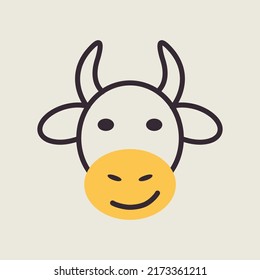 Cow icon. Farm animal vector illustration. Agriculture sign. Graph symbol for your web site design, logo, app, UI. EPS10.