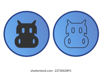 Cow icon. Farming animal set vector ilustration.