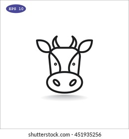  Cow icon Flat.