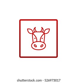  Cow icon Flat.