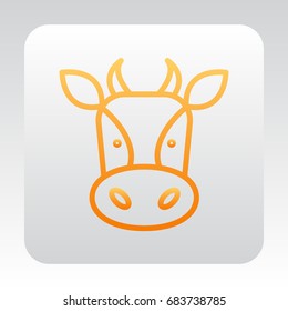  Cow icon Flat.