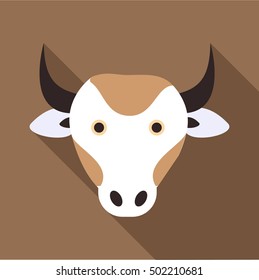 Cow icon. Flat illustration of cow vector icon for web