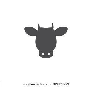 Cow icon. Cow head vector illustration. Domestic animal cow illustration