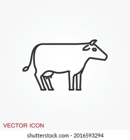 Cow icon. High quality symbol of animal for web design