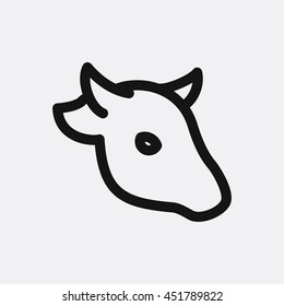 Cow icon illustration isolated vector sign symbol