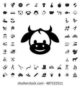 Cow icon illustration isolated vector sign symbol