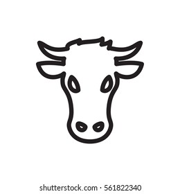 cow icon illustration isolated vector sign symbol