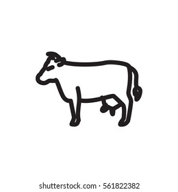 cow icon illustration isolated vector sign symbol