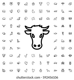 cow icon illustration isolated vector sign symbol. Animals icons vector set.