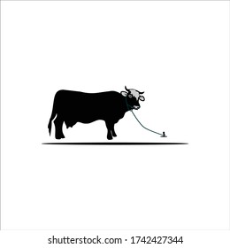 Cow Icon Illustration Logo Template. Icons for Eid al-Adha.