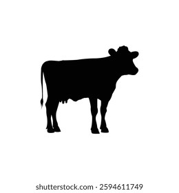 Cow icon illustration, Cow Silhouette