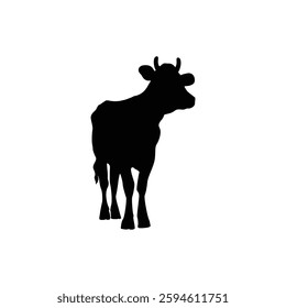 Cow icon illustration, Cow Silhouette