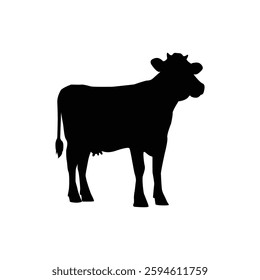 Cow icon illustration, Cow Silhouette