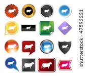 Cow icon isolated on a white background.