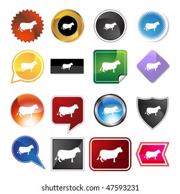 Cow icon isolated on a white background.